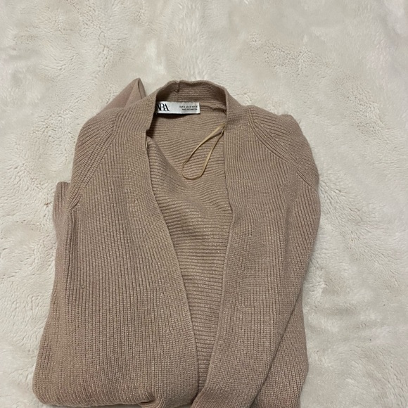 Zara Beige Cardigan - Picture 2 of 2